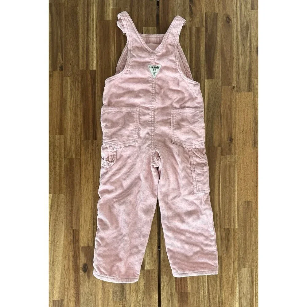 Oshkosh B'gosh Girl's 4T Corduroy Overall PINK‎ Preppy Classic School Play